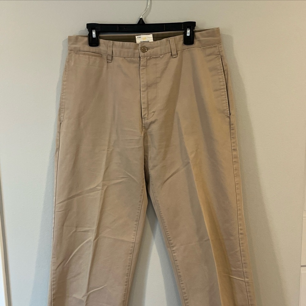Gap Hudson Chino Pants Men's 33 X 30 Beige 100% Cotton Classic Formal High-Rise